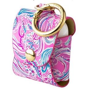 Lilly Pulitzer Leatherette Keychain AirPods Holder, Don't Be Jelly